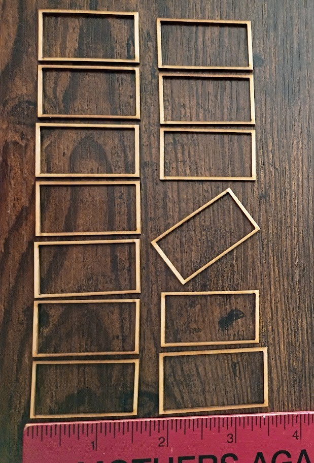 1:12 Scale Dollhouse Miniature Set of 13 Laser cut Wood Picture Frames