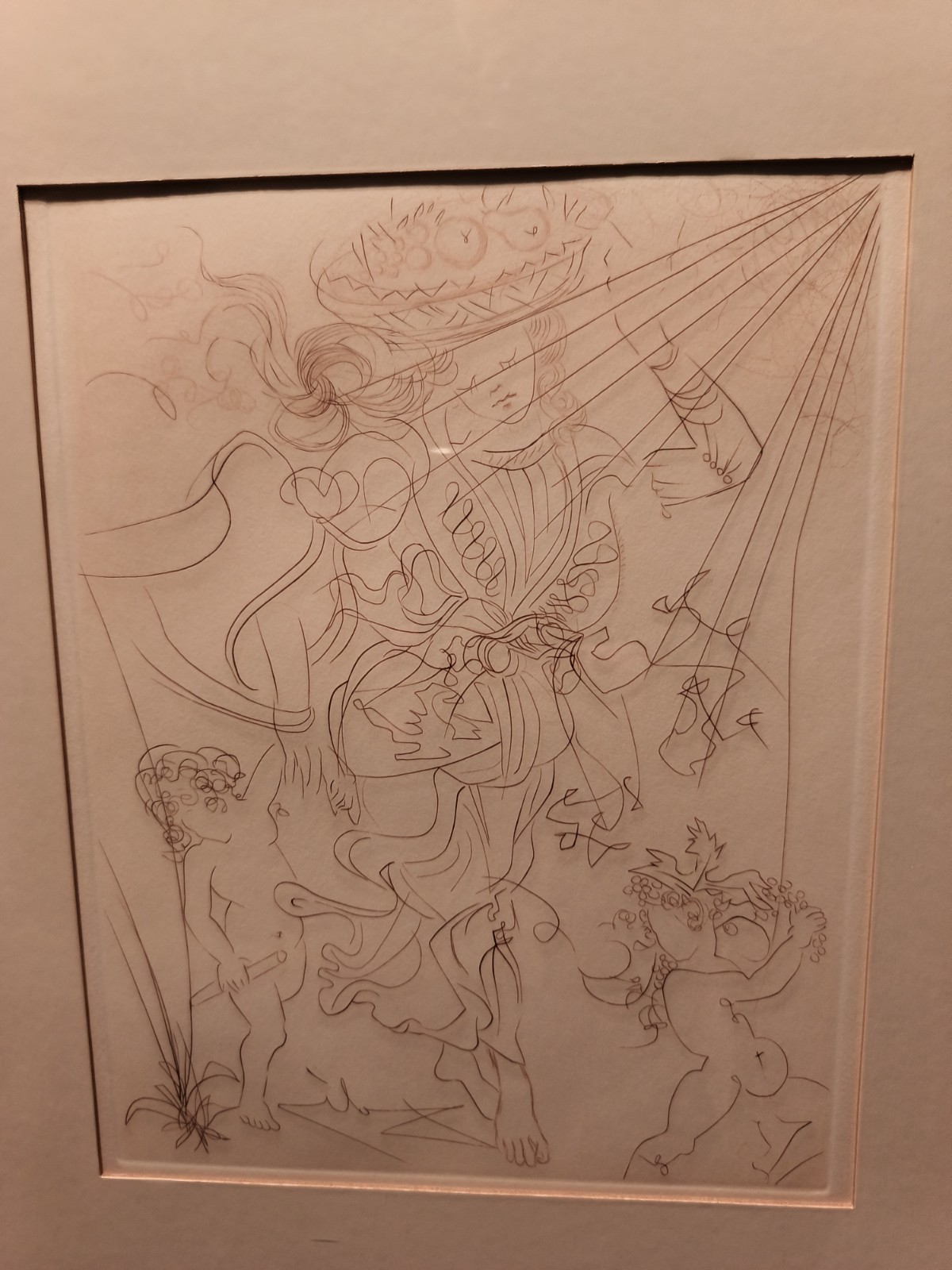 Antique / Vintage 1960 SALVADOR DALI MODERN ABSTRACT SURREALIST ETCHING