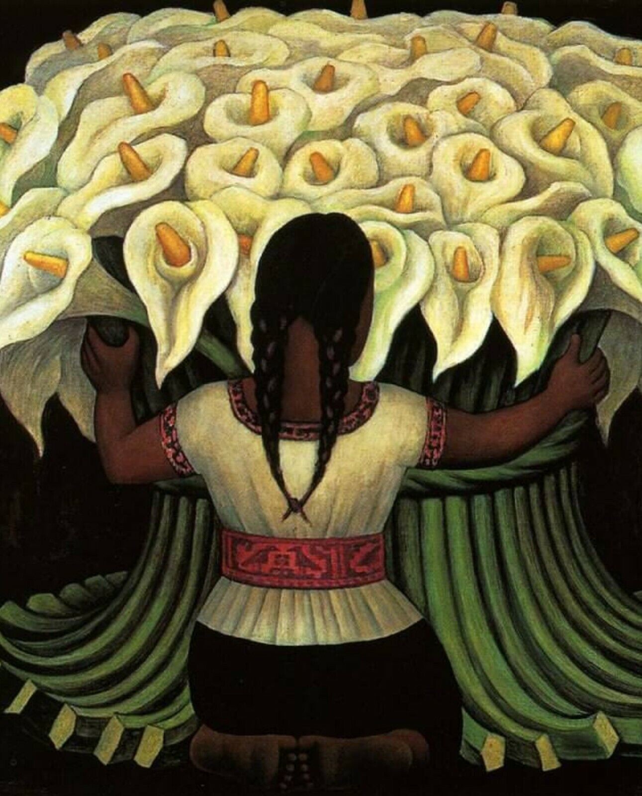Flower Seller by Diego Rivera ART Home Decor
