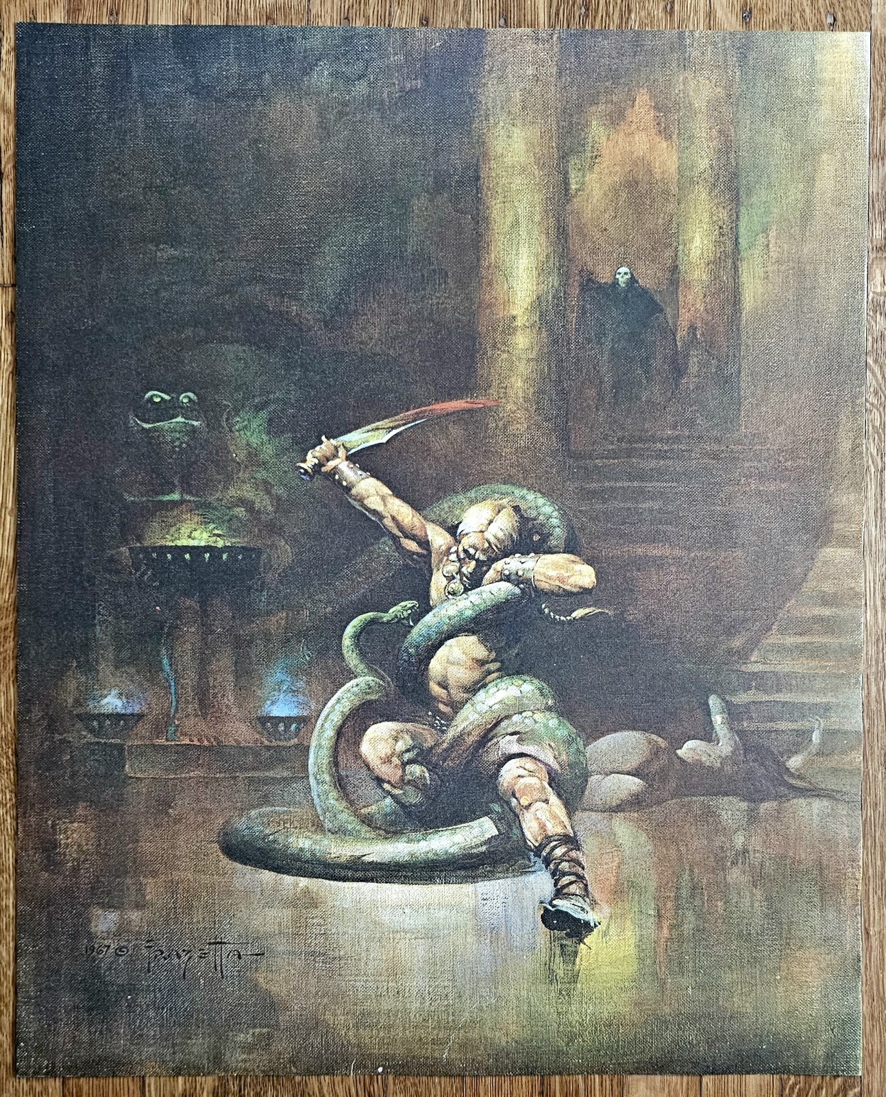 Frank Frazetta – “GREEN DEATH” Original Art Print 1967 16×20