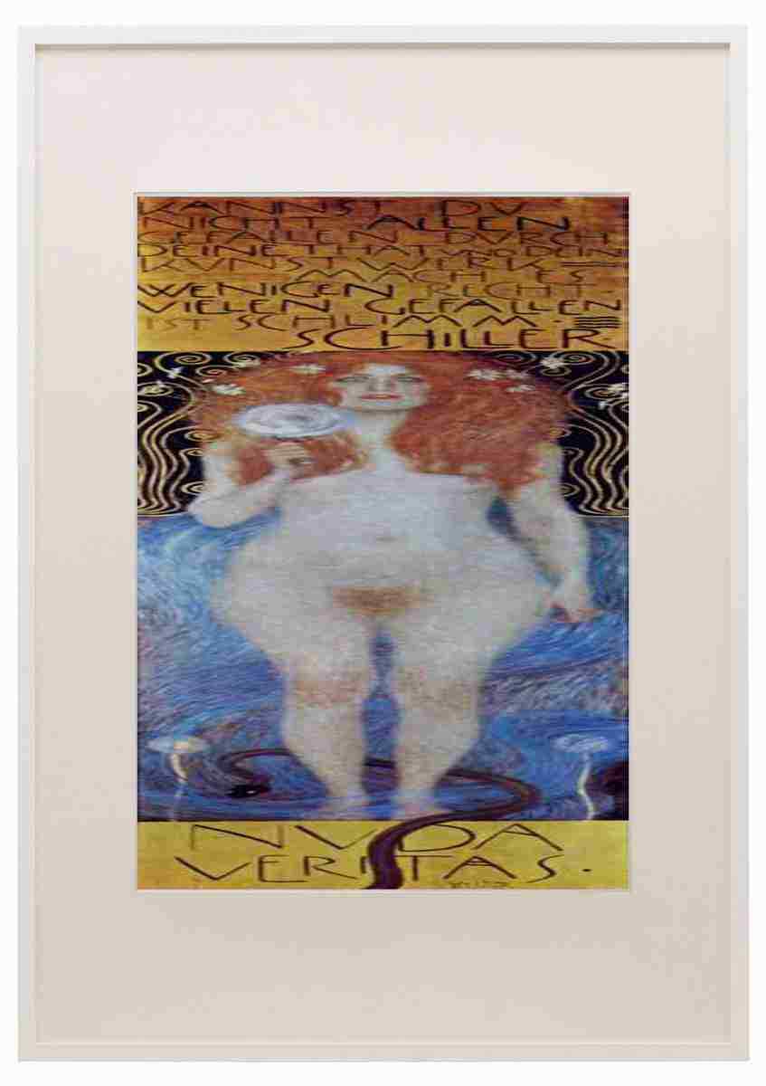 Nuda Veritas Naked Truth Klimt A3 A4 Framed Print Picture