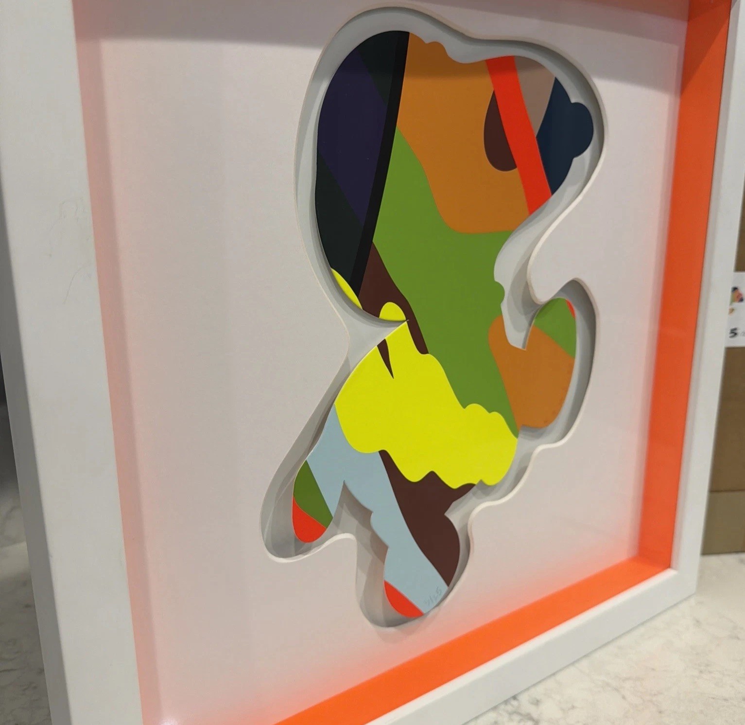 KAWS “RUNNING SNOOPY” Print 2021 Signed XX/20 Rare Custom Frame/W Museum Glass
