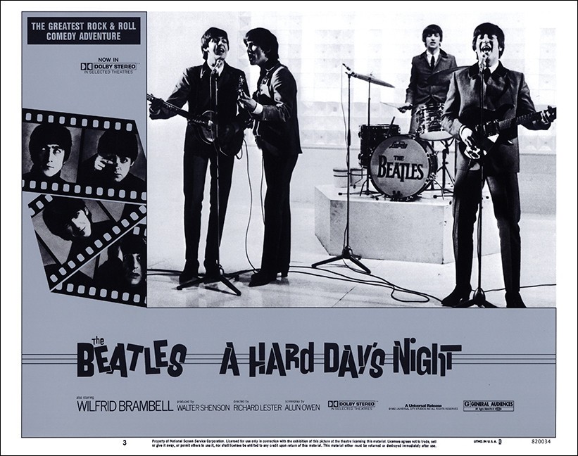 THE BEATLES – A HARD DAYS NIGHT (1964) 11×14 Lobby Card Art Print #15