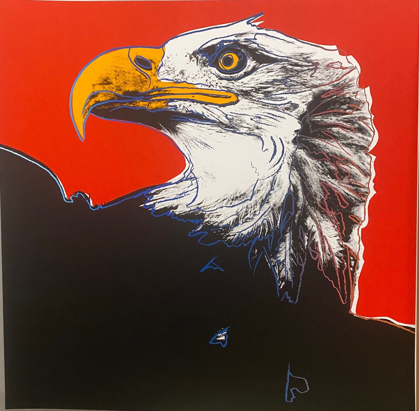 ANDY WARHOL “Bald Eagle”- Trial Layered SILKSCREEN- End.Species- Superb Quality