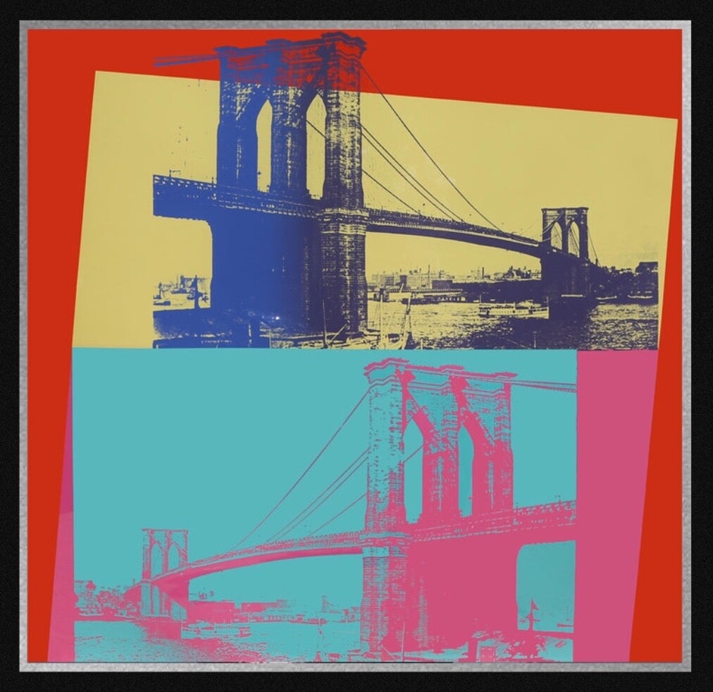 ANDY WARHOL -“Brooklyn Bridge”- Silkscreen Proof- Museum Quality-Full Size Piece