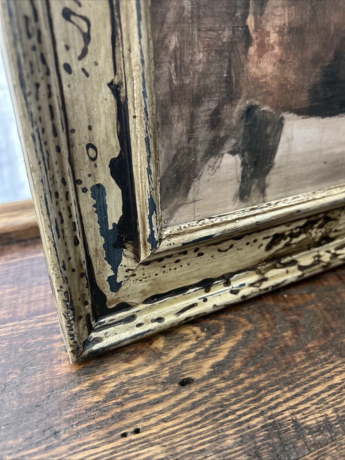 Horse Unique Vintage Rustic Art Print In Vintage Frame 14×12”