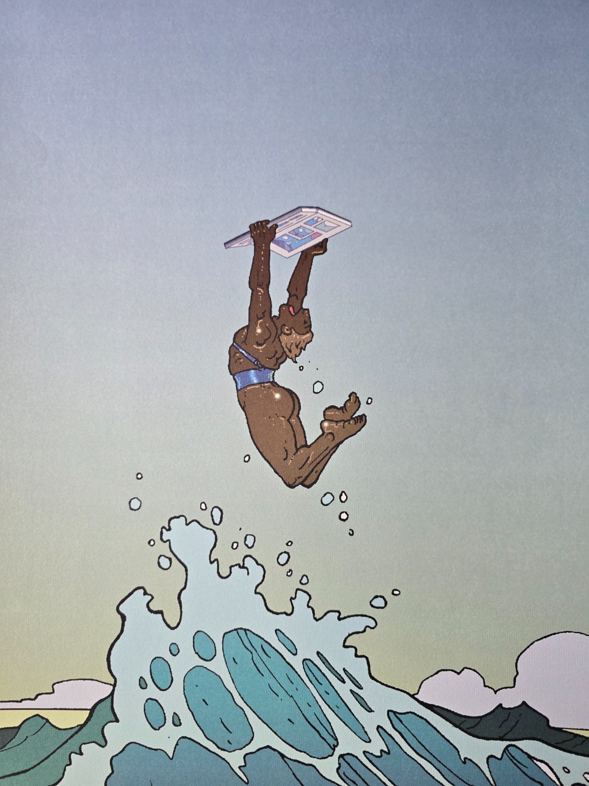 JEAN GIRAUD MOEBIUS SIGNED 1998 LIMITED EDITION FRENCH CIDER SCREEN PRINT POSTER