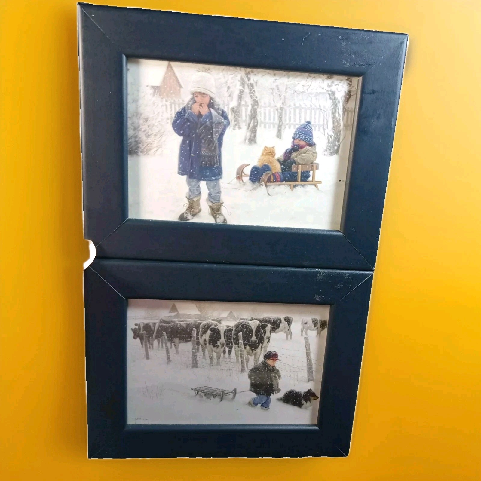 PR. Robert Duncan “WINTER’S BLANKET & CURIOUS ONLOOKERS” 4.5” X 6”(Framed 9×7)