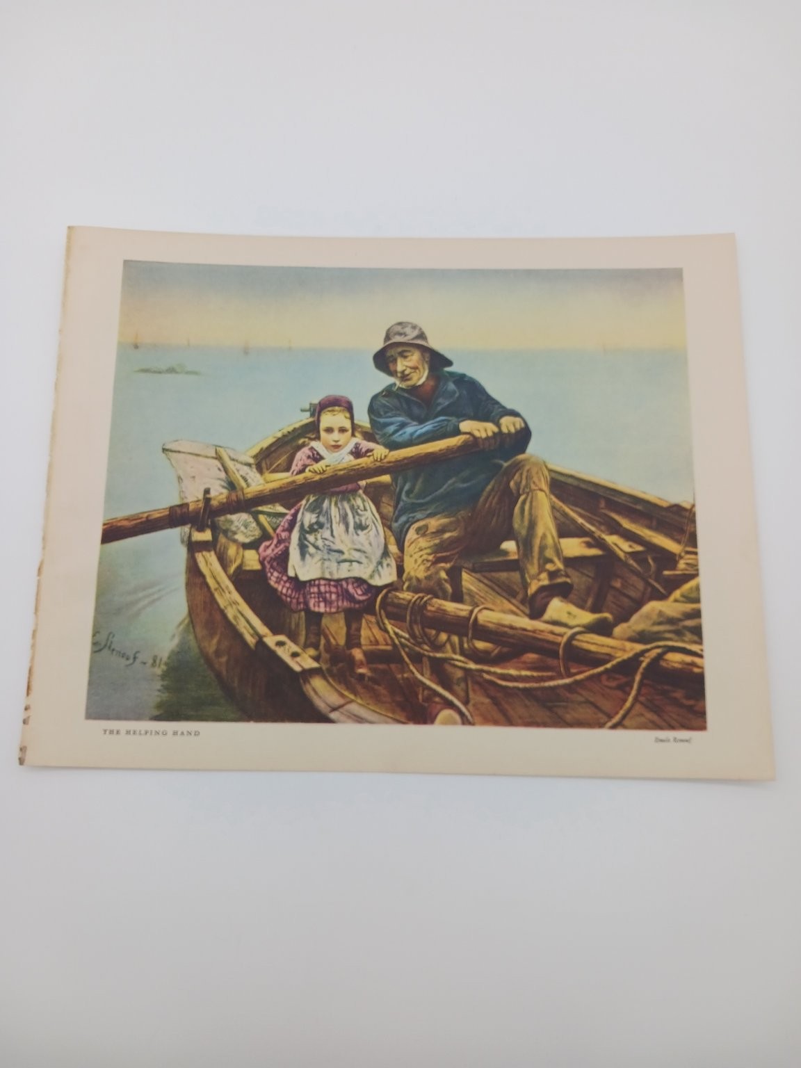 Emile Renouf The Helping Hand 1934 Art Print Vintage Nautical Wall Decor