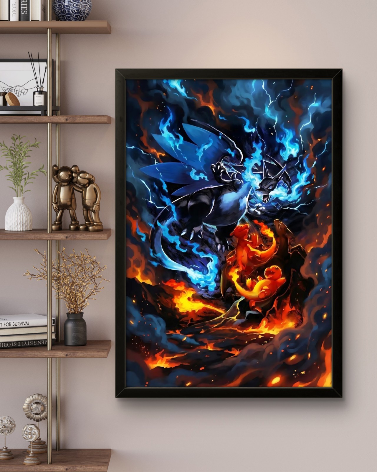 Charizard Pokemon Art Tcg Canvas Poster Anime Wall Art Home Decor Fan Art Gift