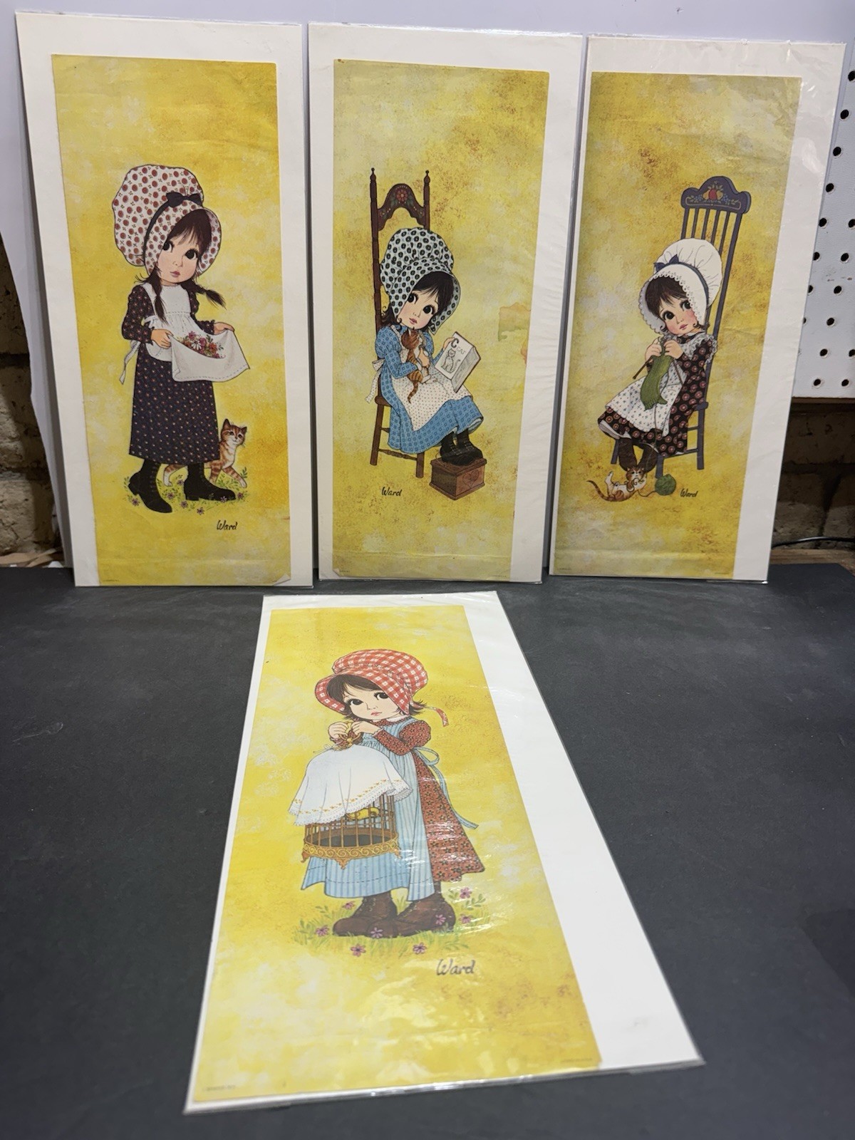 Vintage 4-Separate Prints From Ward Girl In Different Poses 1973
