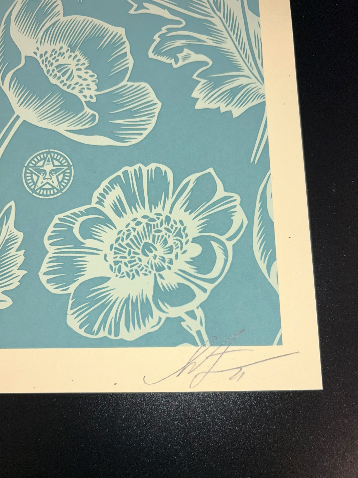 Obey Shepard Fairey ‘Sedation in Bloom’ Blue Poppies, Signed Numbered, 150 only