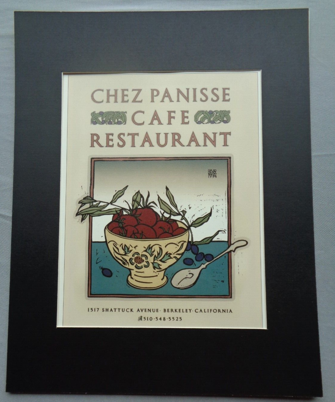 David Lance Goines Chez Panisse Tomatoes Matted Art Print Poster