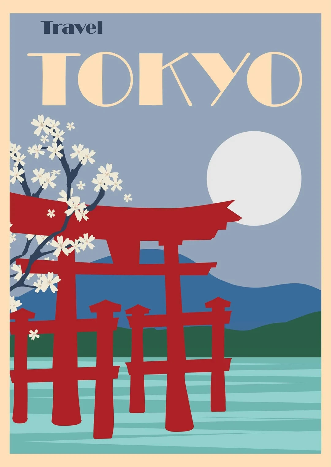 JAPAN TOKYO TRAVEL POSTER ART – FRAMED & LAMINATED OPTIONS a