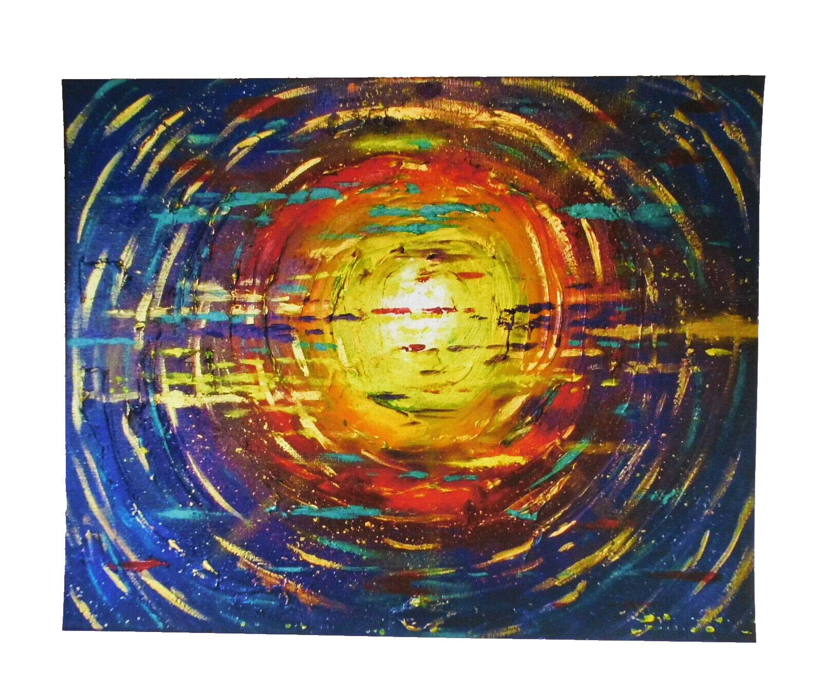 Abstract Sun Light Spiral Original Giclée 1st Edition Print Art by Rain Crow
