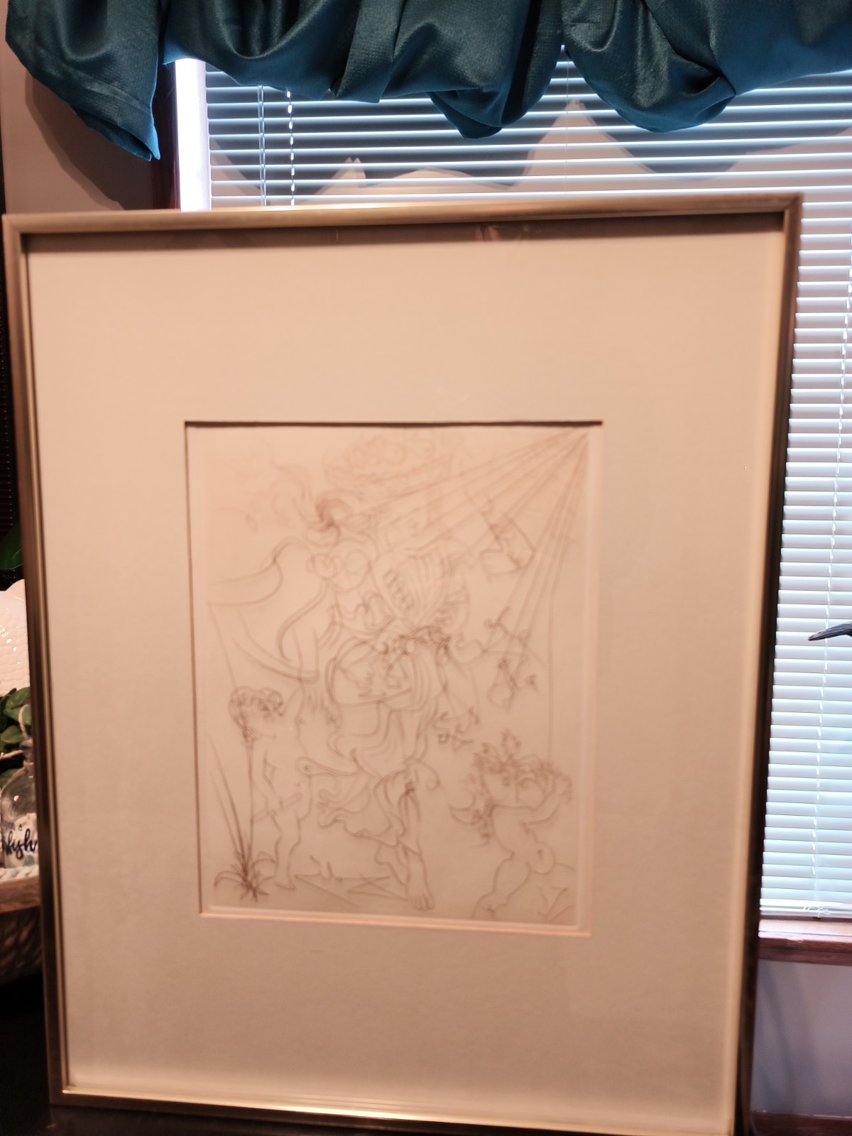 Antique / Vintage 1960 SALVADOR DALI MODERN ABSTRACT SURREALIST ETCHING