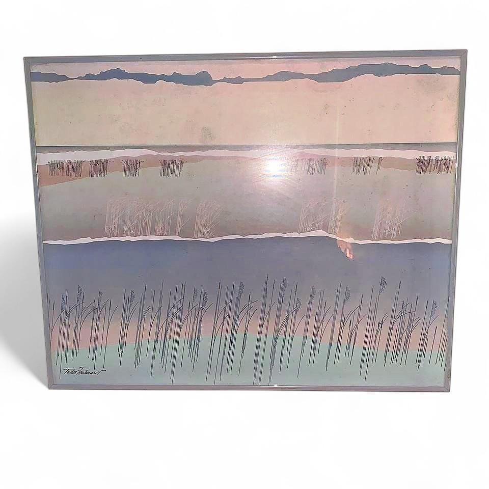 “Horizon” By Tudor Mironesco Signed Lithograph 1980s Post modern Art Deco